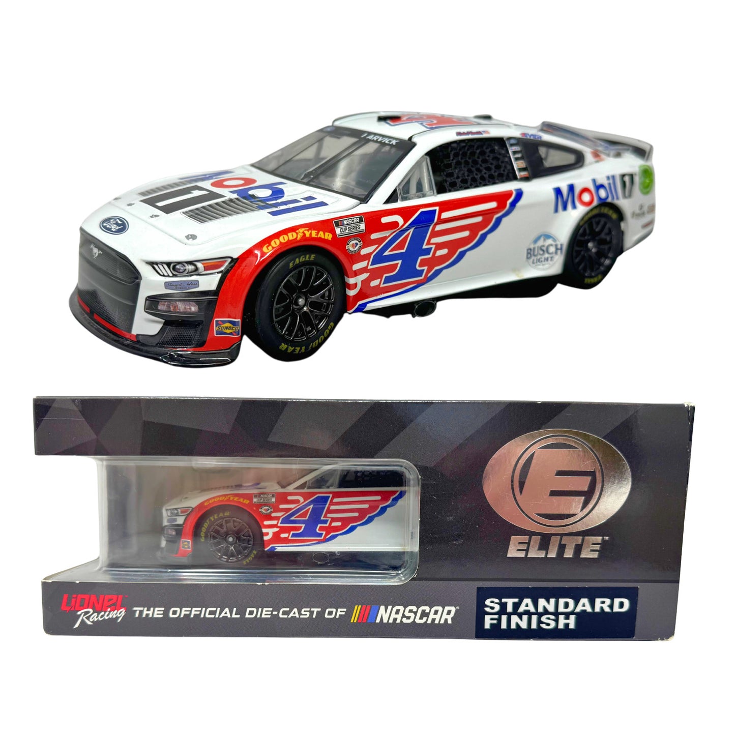 Lionel Elite Nascar Kevin Harvick #4 Mobil 1 Wings 2023 Mustang 1:24 Diecast