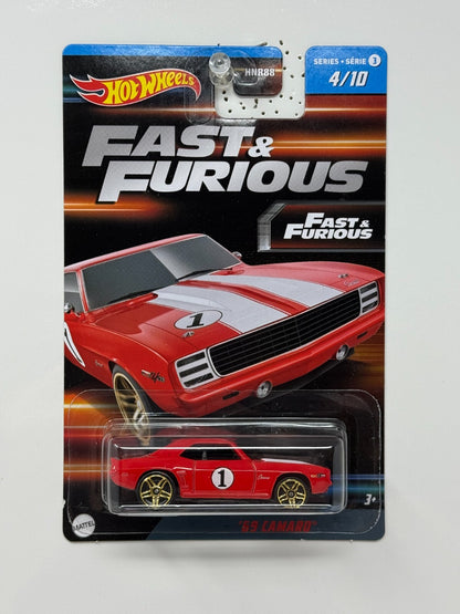Hot Wheels Fast & Furious 1969 Chevy Camaro Muscle Car 1:64 Diecast