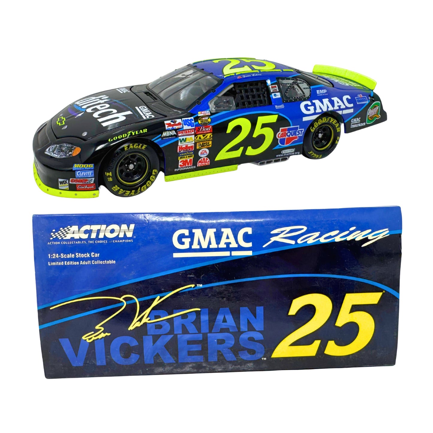 Action NASCAR #25 Brian Vickers GMAC 2004 Chevy Monte Carlo 1:24 Diecast