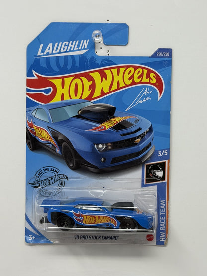 Hot Wheels Race Team 2010 Chevrolet Pro Stock Camaro Laughlin 1:64 Diecast Blue