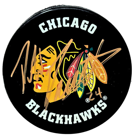 Phillip Danault Chicago Blackhawks Signed NHL Autograph Puck Gold Auto