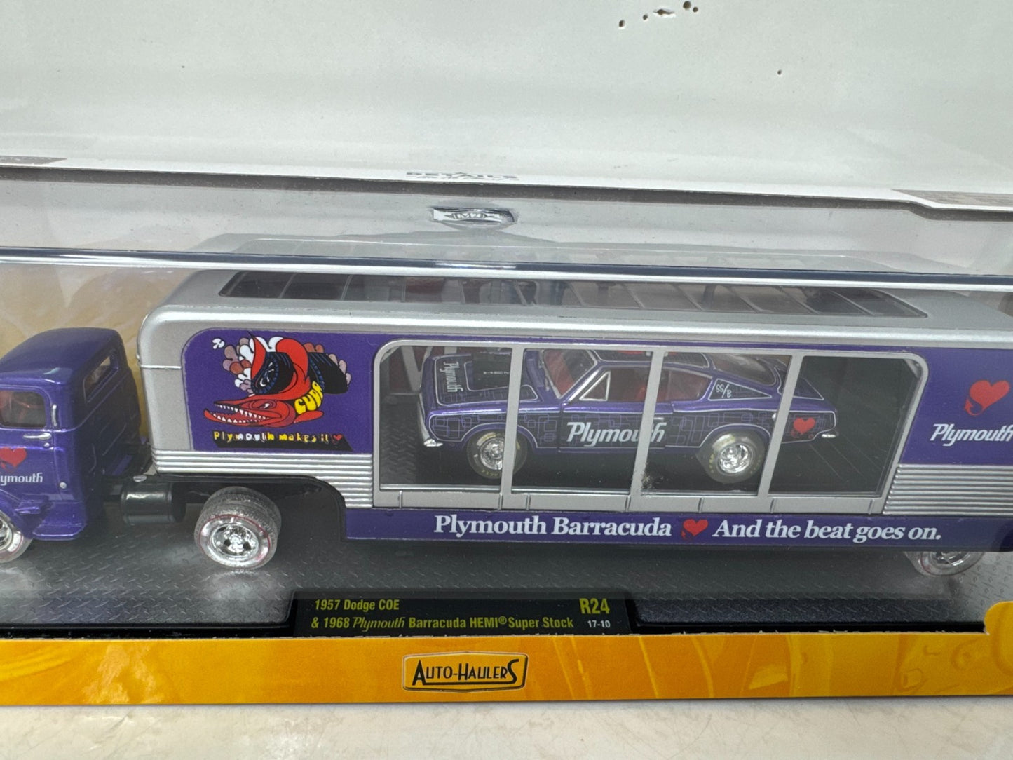 M2 Machines Auto Haulers 1968 Plymouth Barracuda Super Stock CHASE 1:64 Diecast