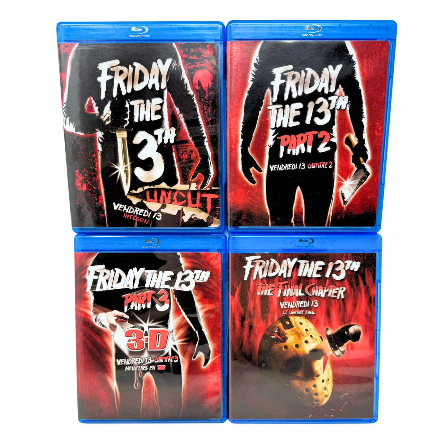 Friday the 13th Parts 1-4 Blu-ray Horror Movie Collection Uncut Set
