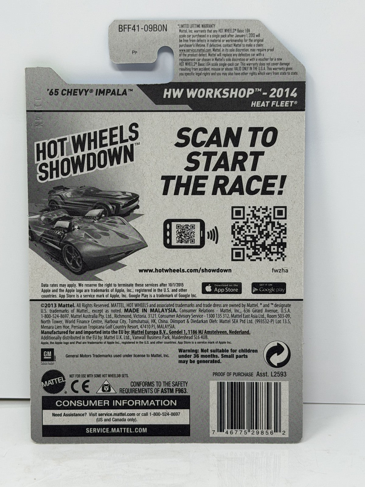 Hot Wheels Super Treasure Hunt 1965 Chevy Impala Heat Fleet 1:64 Diecast STH