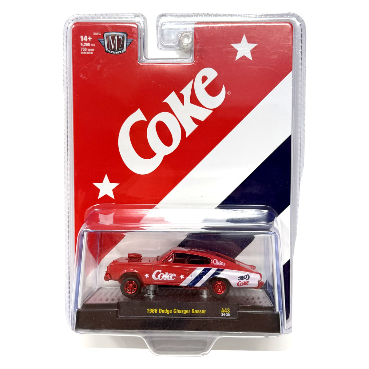 M2 Machines Coke 1966 Dodge Charger Gasser CHASE 1:64 Diecast Red