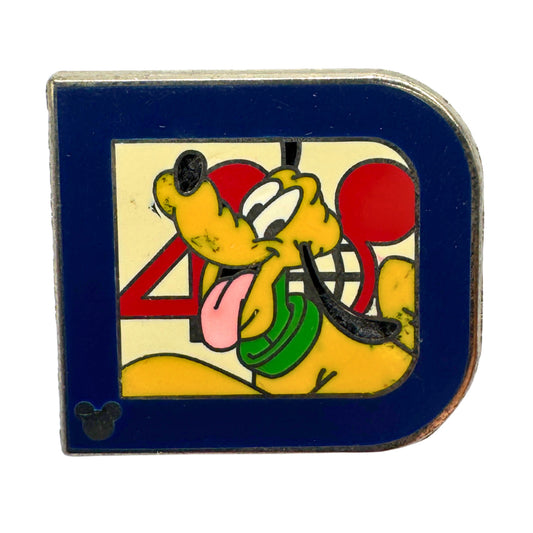 WDW Disney Pluto Retro Classic D Hidden Mickey Trading Pin DC1S10