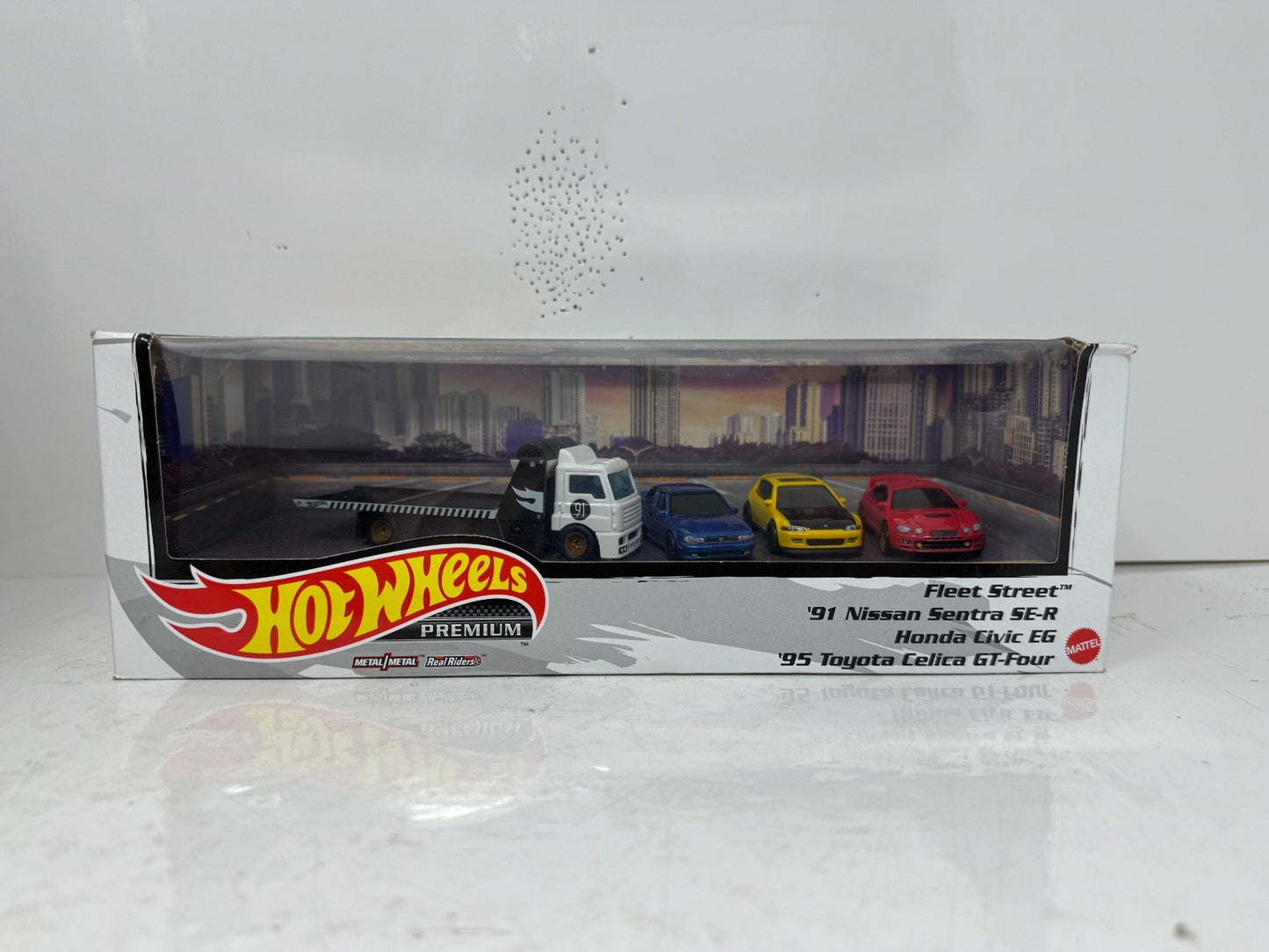 Hot Wheels Premium 90's JDM Tuner 4-Pack Collector Diorama Set 1:64 Diecast