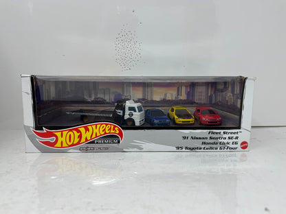 Hot Wheels Premium 90's JDM Tuner 4-Pack Collector Diorama Set 1:64 Diecast
