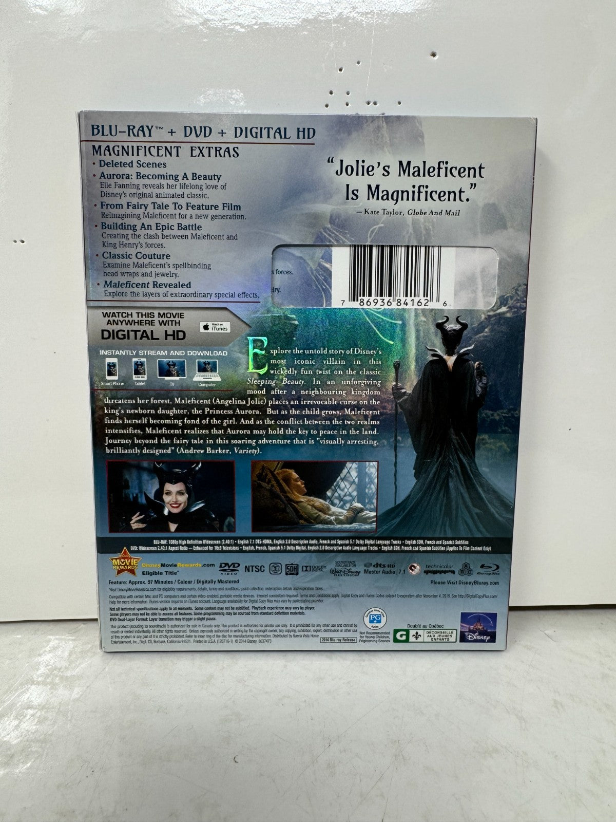 Maleficent (Blu-ray) Disney Angelina Jolie Fantasy Adventure Movie