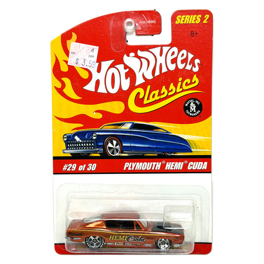 Hot Wheels Classics Series 2 Plymouth Hemi Cuda 1:64 Diecast Orange V2