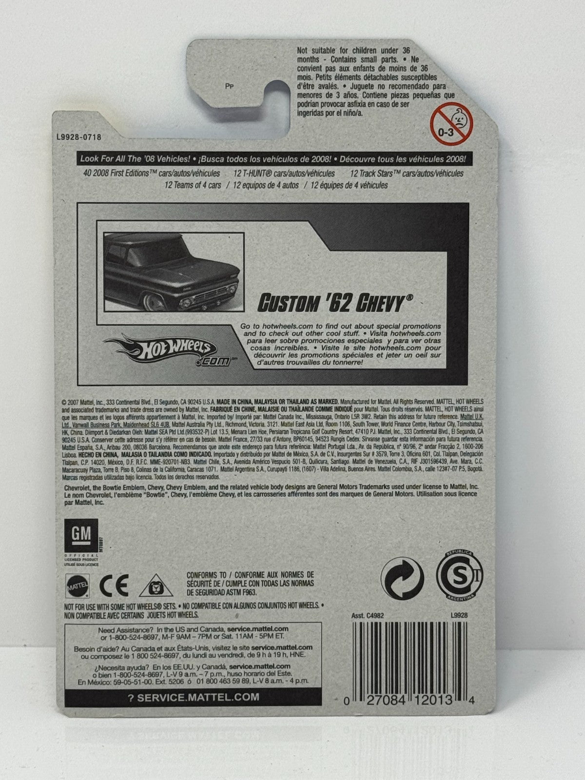 Hot Wheels First Editions Custom 1962 Chevy Pickup 1:64 Diecast
