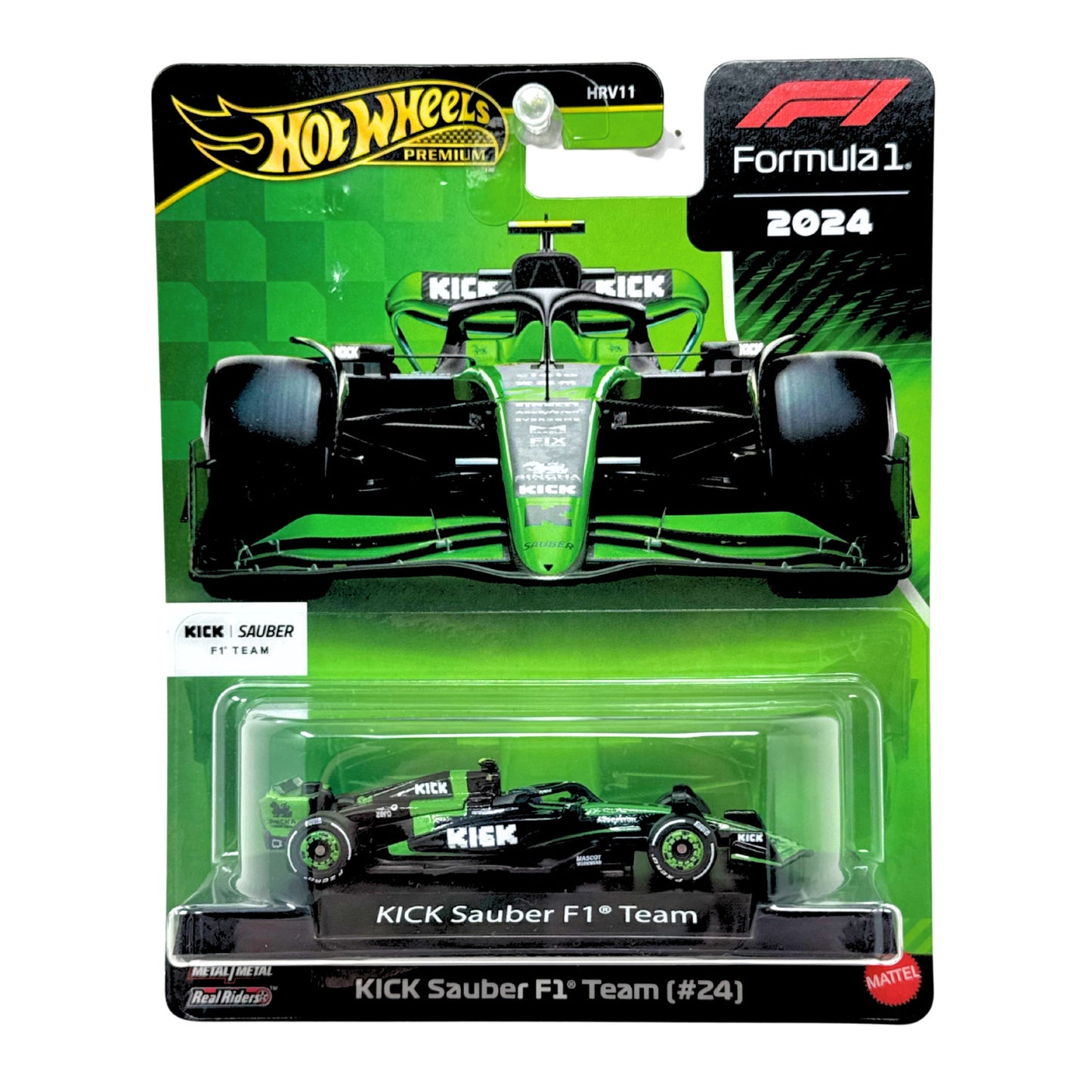 Hot Wheels Premium Formula One KICK Sauber F1 Team #24 1:64 Diecast