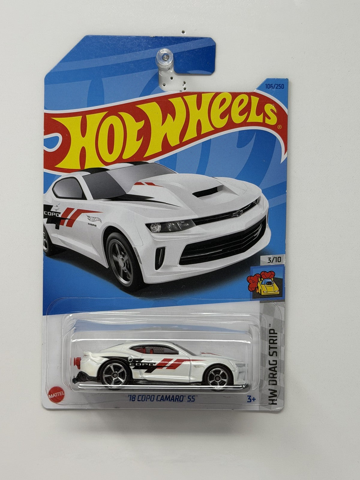 Hot Wheels HW Drag Strip 2018 Chevrolet COPO Camaro SS 1:64 Diecast White