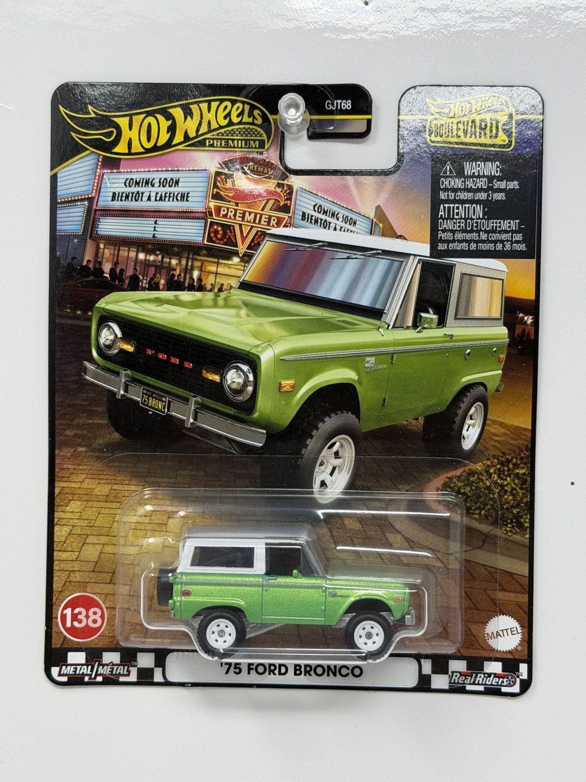 Hot Wheels Premium Boulevard #138 1975 Ford Bronco 1:64 Diecast