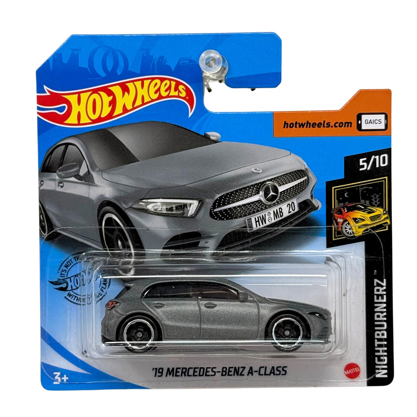 Hot Wheels Nightburnerz 2019 Mercedes-Benz A-Class 1:64 Diecast Short Card