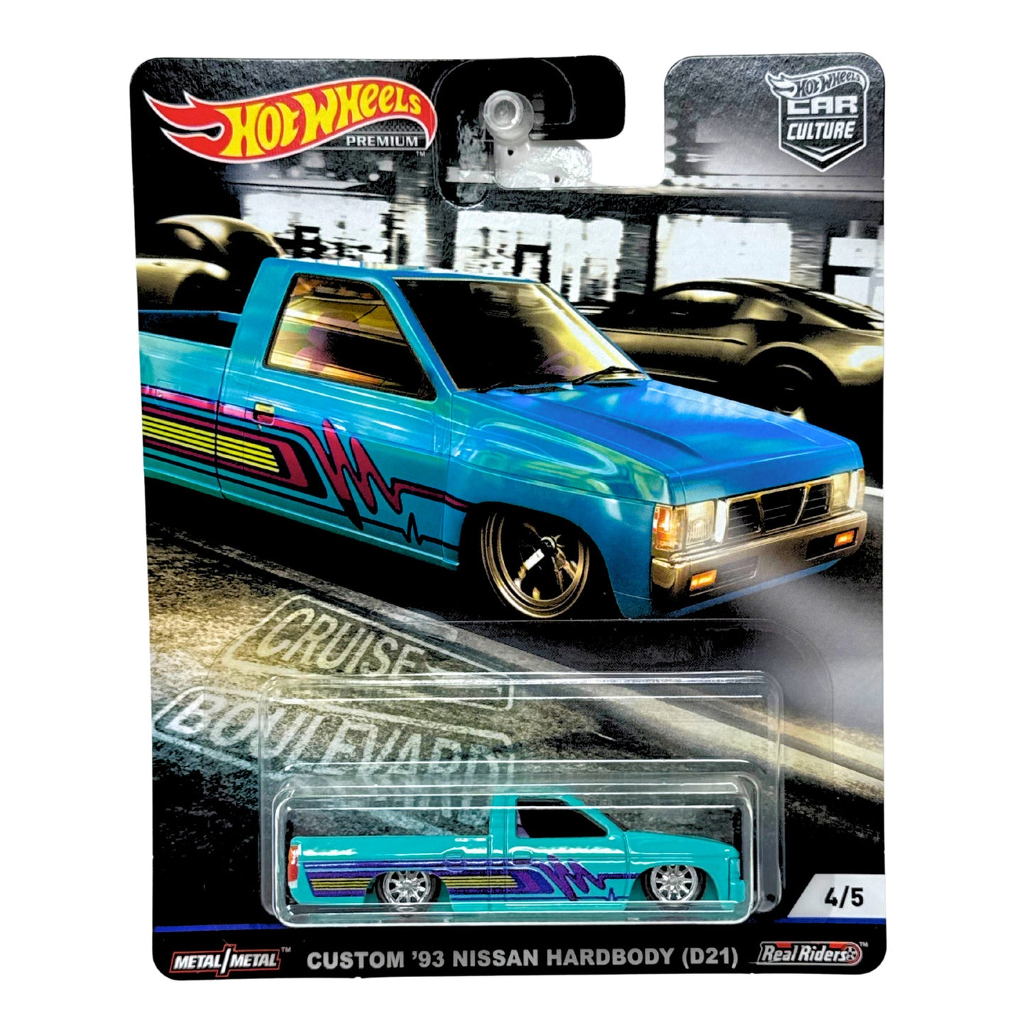 Hot Wheels Premium Cruise Boulevard Custom 1993 Nissan Hardbody D21 1:64 Diecast
