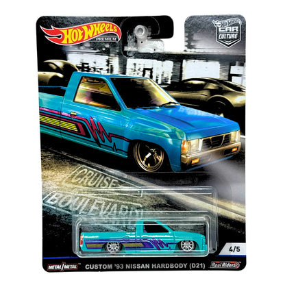Hot Wheels Premium Cruise Boulevard Custom 1993 Nissan Hardbody D21 1:64 Diecast