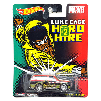 Hot Wheels Marvel Luke Cage 1970 Chevy Blazer 1:64 Diecast Real Riders