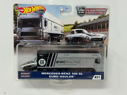 Hot Wheels Premium Team Transport #21 Mercedes-Benz 300 SL & Hauler 1:64 Diecast