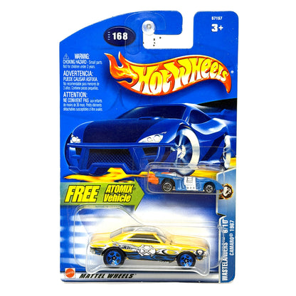 Hot Wheels Wastelanders 1967 Chevrolet Camaro 1:64 Diecast Yellow Bonus Atomix