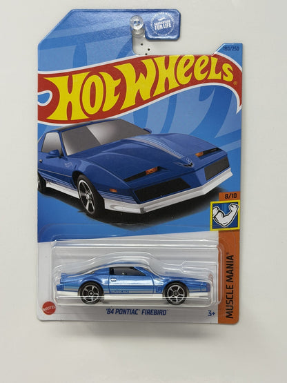 Hot Wheels Muscle Mania 1984 Pontiac Firebird 1:64 Diecast Blue US Card