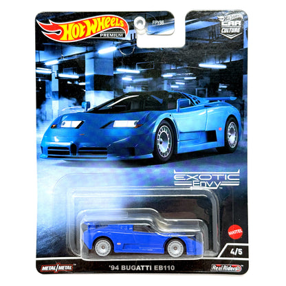 Hot Wheels Premium Exotic Envy 1994 Bugatti EB110 1:64 Diecast