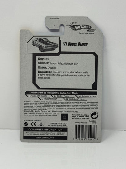 Hot Wheels New Models 1971 Dodge Demon 1:64 Diecast Factory Sealed Green