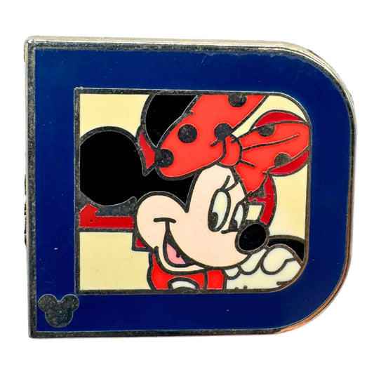 WDW Disney Minnie Mouse Retro Classic D Hidden Mickey Trading Pin DC2S2