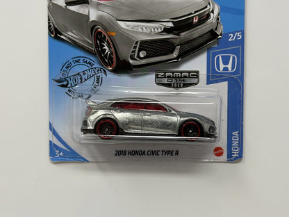 Hot Wheels ZAMAC Honda 2018 Honda Civic Type R 1:64 Diecast