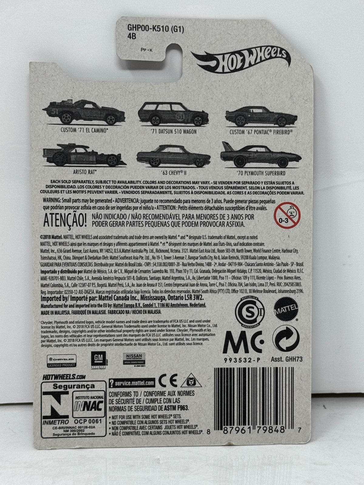Hot Wheels Black & Gold 1970 Plymouth Superbird 1:64 Diecast