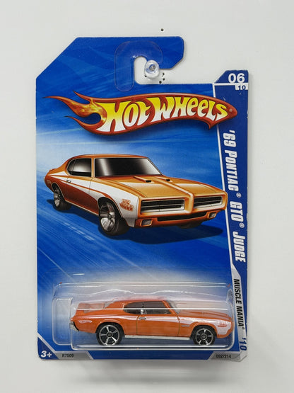 Hot Wheels Muscle Mania 1969 Pontiac GTO Judge 1:64 Diecast Orange