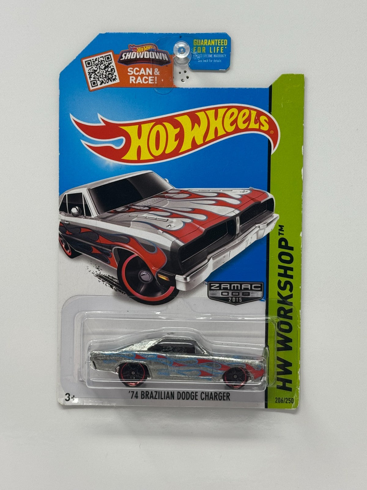 Hot Wheels Workshop 1974 Brazilian Dodge Charger Zamac 1:64 Diecast