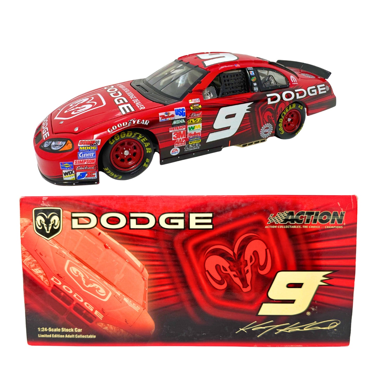 Action NASCAR Kasey Kahne #9 Dodge Dealers 2004 Dodge Intrepid 1:24 Diecast