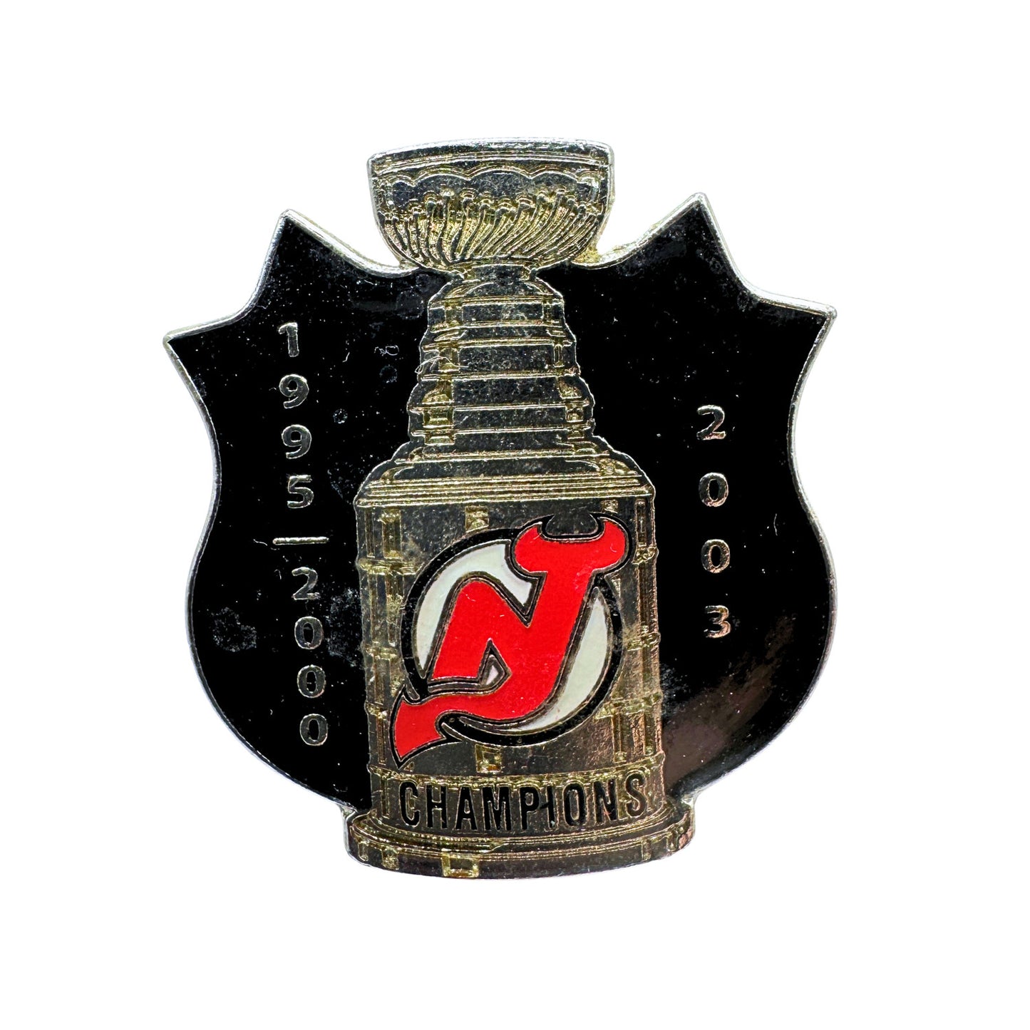 New Jersey Devils 1995 2000 2003 Cup Champions NHL Lapel Pin