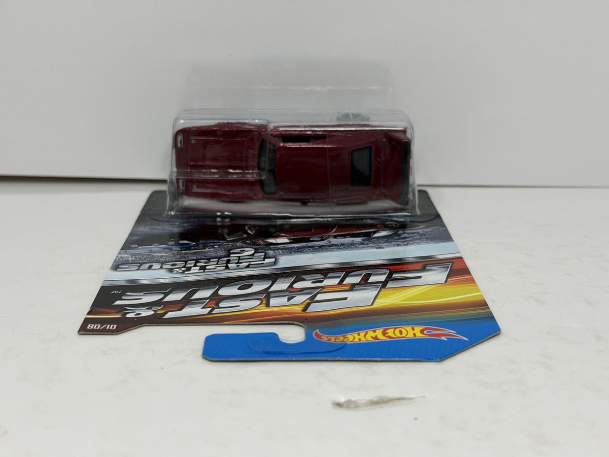 Hot Wheels Fast & Furious 6 1969 Dodge Charger Daytona 1:64 Diecast Burgundy V2