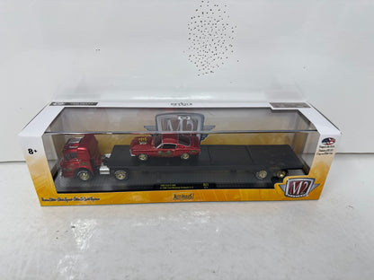 M2 Machines Auto Haulers Ford C-600 w/ 1966 Mustang Fastback Set 1:64 Diecast