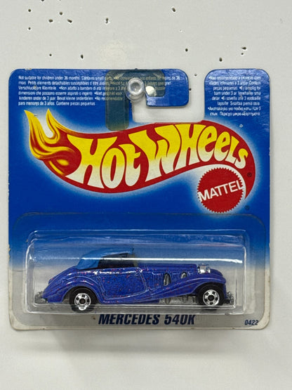 Hot Wheels Mercedes 540K 1:64 Diecast Blue Purple Glitter Short Card