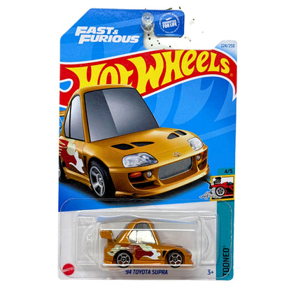 Hot Wheels Tooned 1994 Toyota Supra Fast & Furious JDM 1:64 Diecast Gold