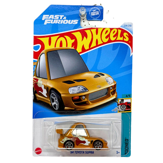 Hot Wheels Tooned 1994 Toyota Supra Fast & Furious JDM 1:64 Diecast Gold