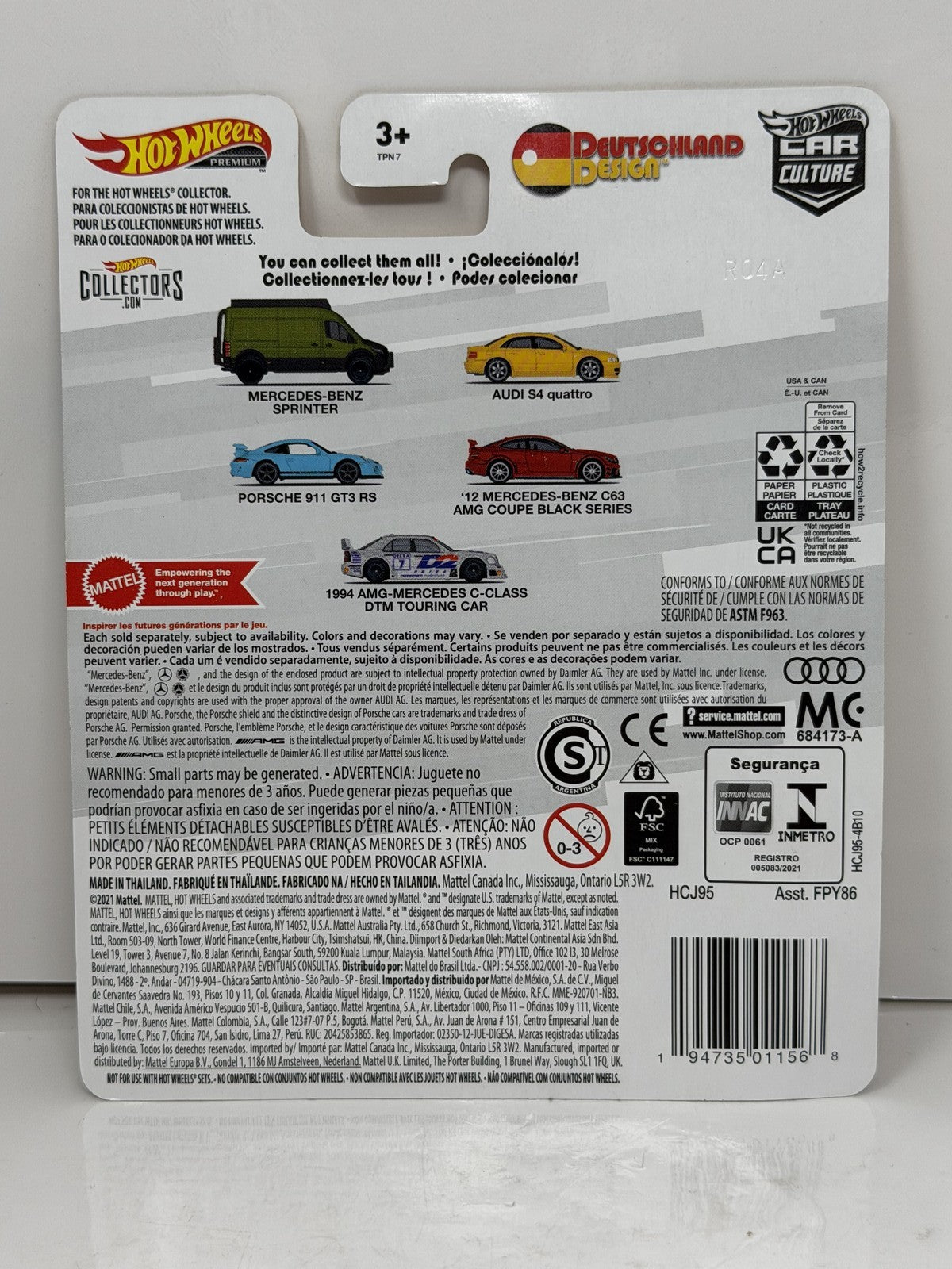 Hot Wheels Premium Deutschland Design Audi S4 Quattro 1:64 Diecast