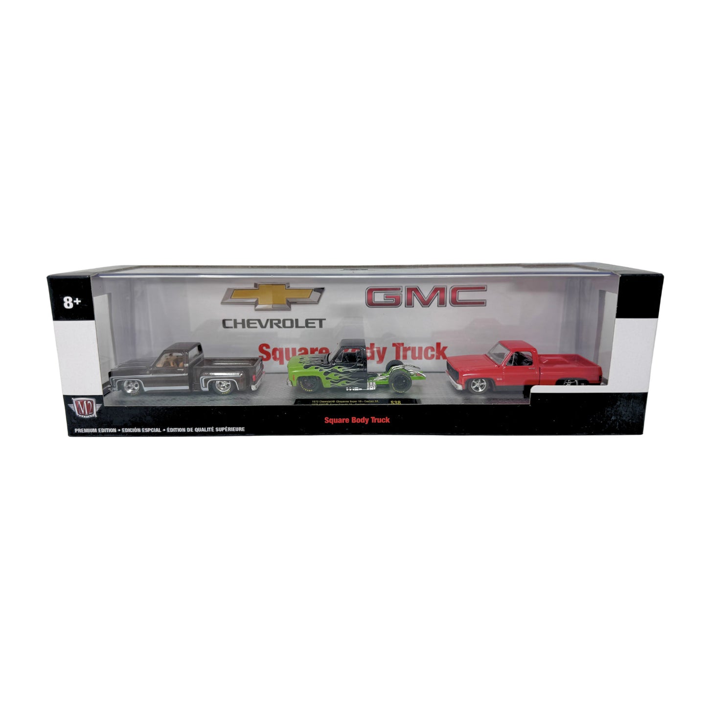 M2 Machines Square Body Truck Chevrolet GMC 3 Truck Set 1:64 Diecast
