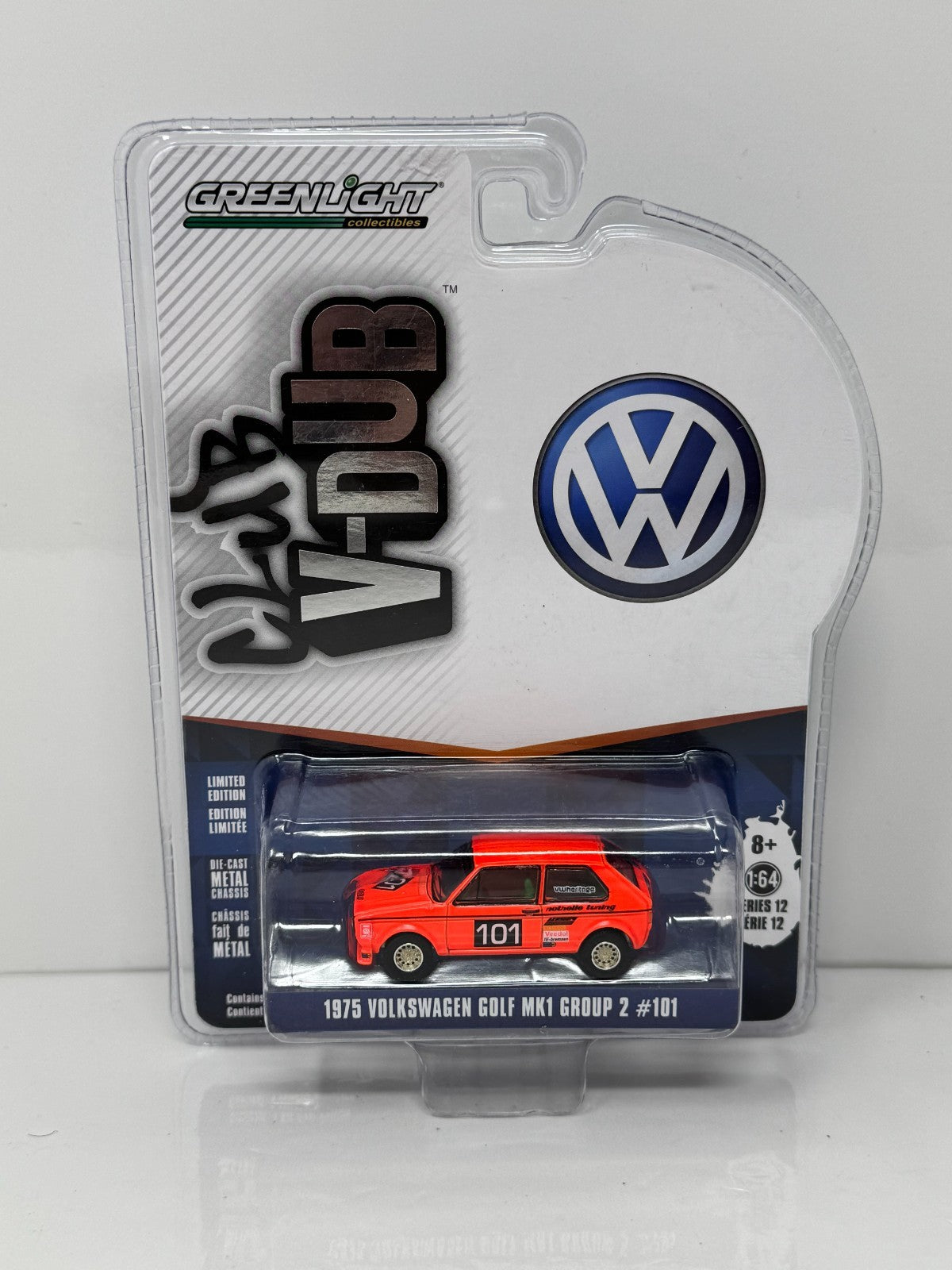 Greenlight Club V-Dub 1975 Volkswagen Golf Mk1 Group 2 #101 1:64 Diecast