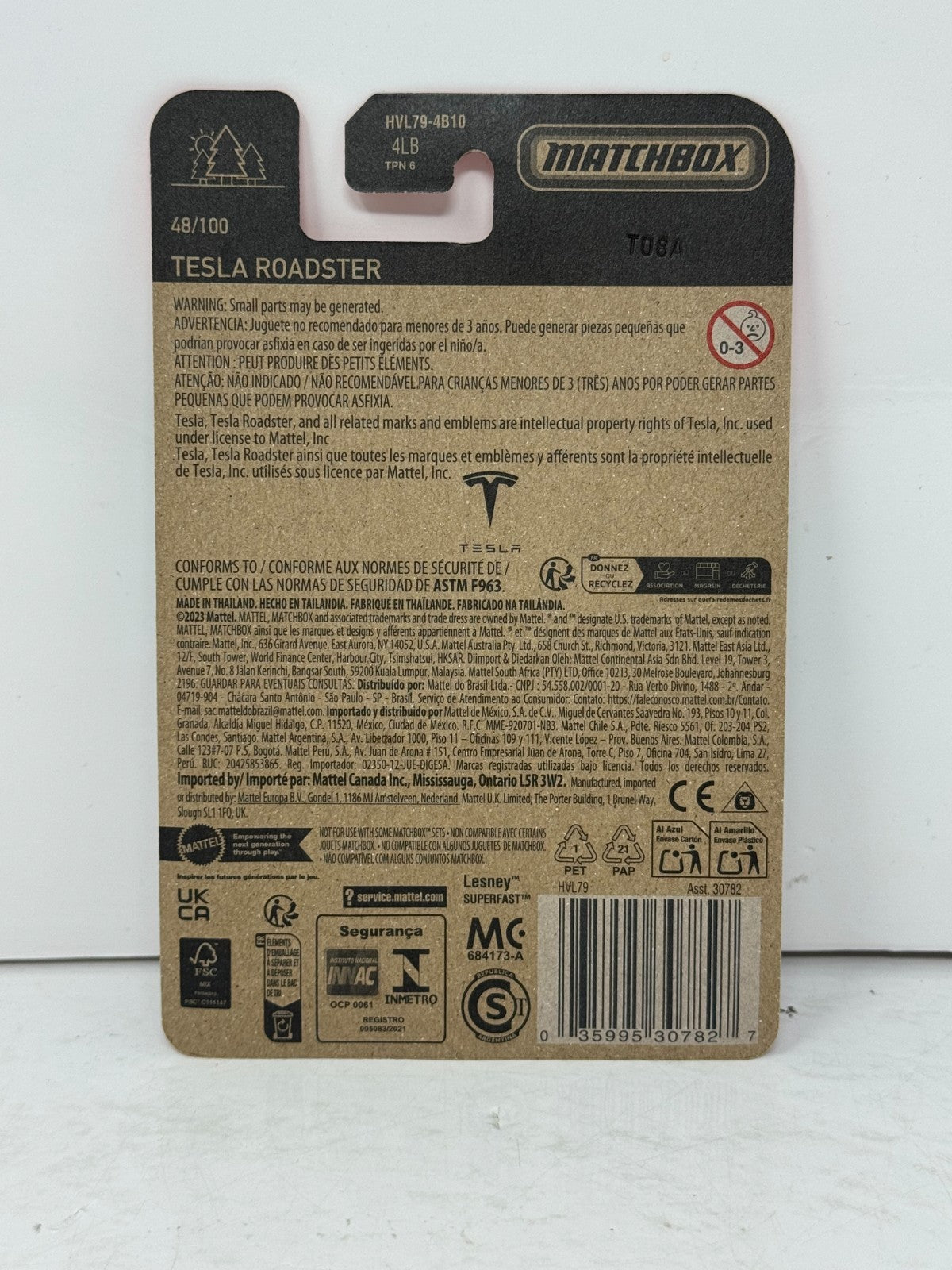Matchbox Tesla Roadster 1:64 Diecast Black