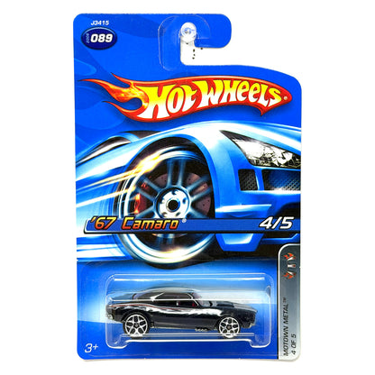 Hot Wheels Motown Metal 1967 Chevrolet Camaro 1:64 Diecast Black V2