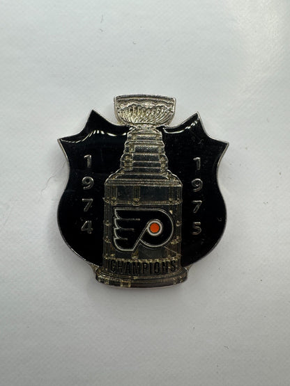 Philadelphia Flyers 1974 1975 Cup Champions Vintage NHL Lapel Pin