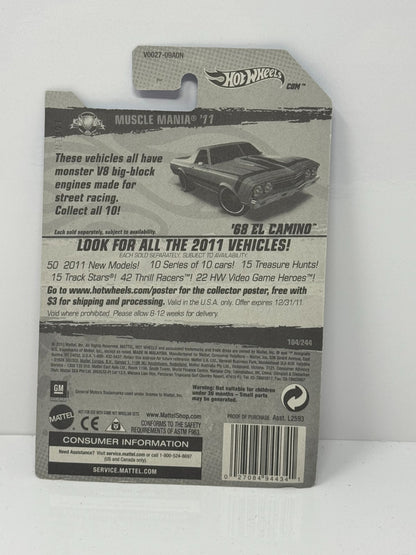 Hot Wheels Muscle Mania '11 1968 Chevy El Camino 1:64 Diecast Factory Sealed