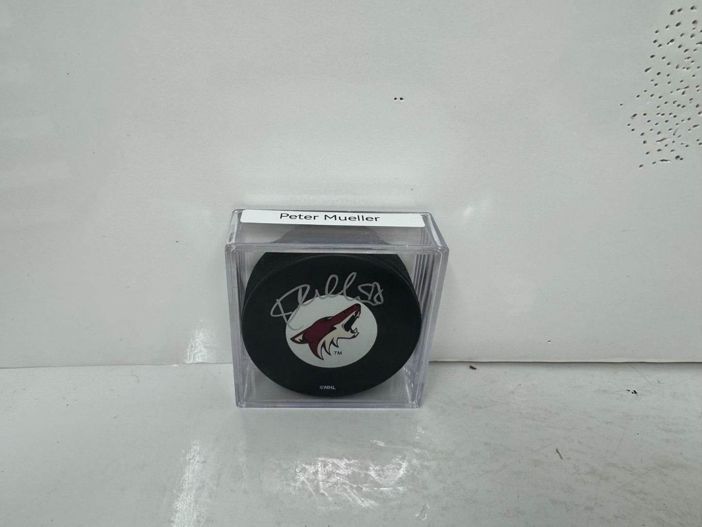 Peter Mueller Phoenix Coyotes Signed NHL Autograph Puck Silver Auto