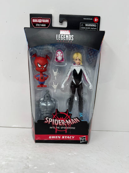 Marvel Legends Spider-Man Into the Spider-Verse Gwen Stacy w Stilt-Man BAF Piece