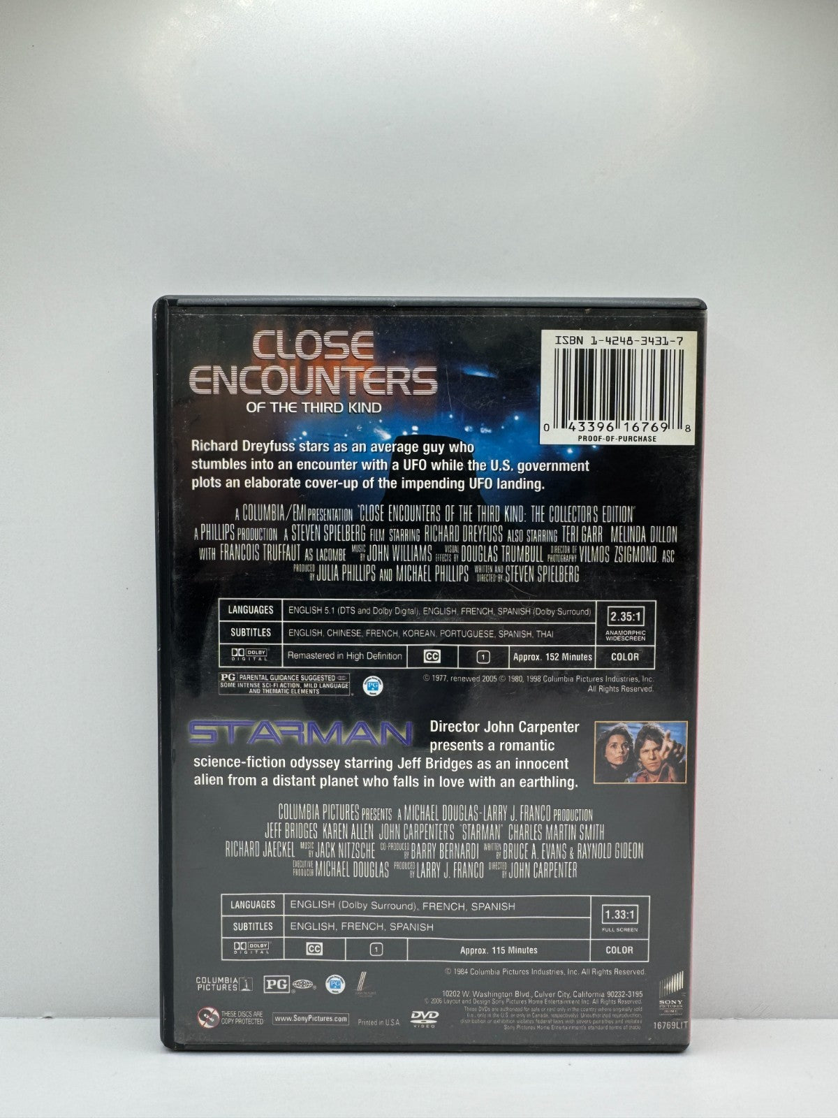 Close Encounters of the Third Kind Starman (DVD) Movie Collection