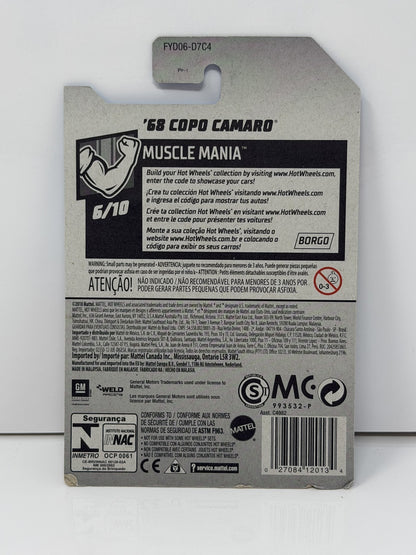 Hot Wheels Muscle Mania 1968 COPO Camaro 1:64 Diecast White